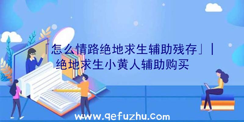 「怎么情路绝地求生辅助残存」|绝地求生小黄人辅助购买